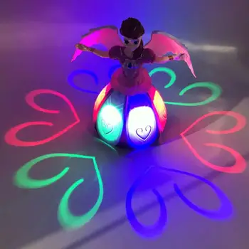 Elektriskā Deju Princese Lelle, Rotaļlietas, Elza Anna Lelle ar Spārniem Rīcības Attēls Rotējošo Projekcijas Gaismas Mūzikas Modelis Lelles Meitene