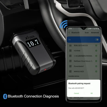 XTOOL 2020. gadam A30 OBD2 Pilnu sistēmas Auto Diagnostikas rīks kodu lasītājs DPF reģenerācijas EPB reset Android un IOS tiešsaistes Bezmaksas atjauninājumu