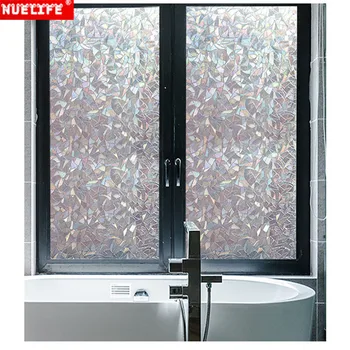 Statiskā matēta stikla filmu 3D stereobathroom tualetes, vannas istaba logs office virtuves uzlīme anti-saule logu plēves stikla