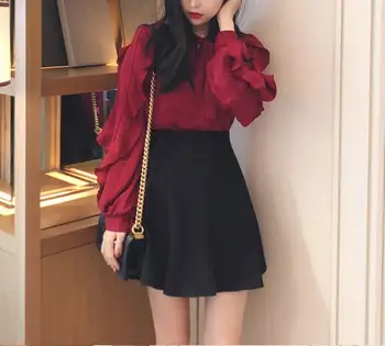 2020 Maz Mazo Svārki Karstā Pārdošanas Sieviešu Modes Korejas Preppy Stils Meitenes Augsta Vidukļa Līnija Mini Melni Svārki Gudrs 12129