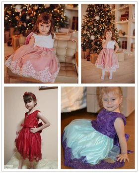 Bērniem Kleita Meitenēm Vasaras Kleitas Kāzu Puse, un Ziemassvētku Apģērbu Princese Ziedu Tutu Kleitu Bērni Prom Bumbu Kleita