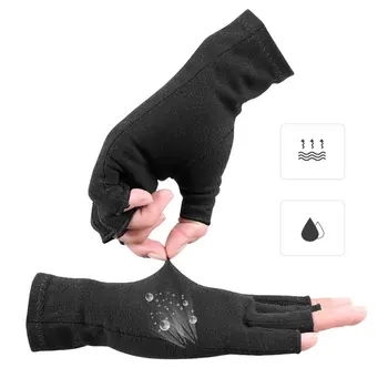 1 Pāris Kompresijas Cimdi Rokā Vara Artrīts Cimdi Locītavu Sāpes Atvieglojums Pusi Pirkstu Anti-slip Terapijas Cimdi Sieviešu Vīriešu