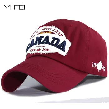 YIFEI Vīriešiem Snapback Cepures Casquette Cepure Sievietēm Hip Hop Kanāda Burti Izšūti Klp Plāksteris Tētis, Cepure, Kokvilnas Beisbola cepure
