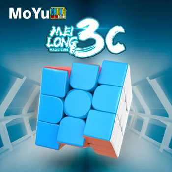 Cubing Klasē Moyu Meilong 3C 3x3 Burvju Kubi Stickerless 3 Slāņi Ātrums Puzzle Cube Profesionālās Puzzle Rotaļlietas Bērniem