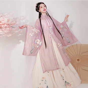 Sieviešu Tradicionālo Hanfu Apģērbu Ķīnas Han Dinastijas Princeses Kostīms Meitenei Ming Dynasty Cosplay Kleita Austrumu Pasaku Dancewear