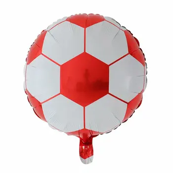 10Pcs 18Inch Hēlija Folija Globos Futbola Baloni Dzimšanas dienas svinības Rotājumi Mazulis, Zēns Pasaules Kausa Melna Balta Futbola Grupa Krājumi