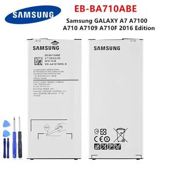 SAMSUNG Oriģinālā EB-BA710ABE 3300mAh baterija Samsung GALAXY A7 A7100 A710 A7109 A710F 2016 Edition Mobilais Tālrunis +Instrumenti