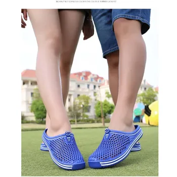 Sieviešu, vīriešu sandales 2019 jelly pāris čības vasaras sandales modes dobi elpojošs pludmales čības, masāžas čības
