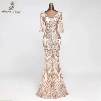 Skaisti Spīdīgu Vakara kleita Pusi-piedurknes vestido de festa tauriņš stila garā vakarkleita formālu kleita drēbes de viesībās, elegants