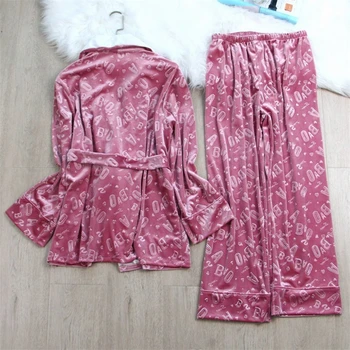 Sieviešu Samta Pidžamu Mājas Drēbes, Ziemas Apakšveļu Līgava Sleepwear Sieviete Sarkanā Pijama 2pcs Set Mujer