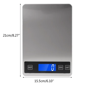 Digitālie Virtuves Svari 22lb/10 kg Uzlādes Touch Pogu Ūdensizturīgs Gatavošanas Skalas