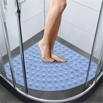 Vēdekļveida PVC neslīdošu Vannas istabas Paklājiņu Stūra Dušas Pamatni Ar Sūcējs Vanna Masāžas Spilventiņi Paklājs, paklājs vannas istabas piederumi