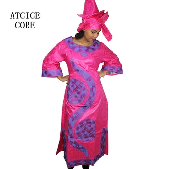 LA009# ĀFRIKAS KLEITAS SIEVIETĒM āfrikas modes dizaina bazin riche kleitas izšuvumu gara kleita ar šalli