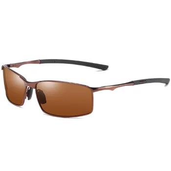 Brand Classic Polarizētās Saulesbrilles Vīriešiem UV400 Vīriešu Braukšanas Saules Brilles Kvadrātveida Metāla Sunglass Toņos gafas de sol hombre