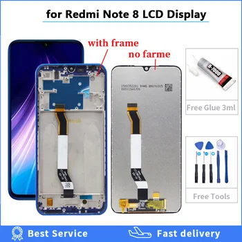 Testēti Displejs Xiaomi Redmi Piezīme 8 Pro LCD Ekrānu + Touch Digitizer Montāža Displejs Redmi Note8 8 Pro LCD