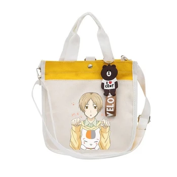 Natsume Yuujinchou messenger audekls maiss cute karikatūra kaķis plecu studentu mini ceļojumu soma, plecu soma, somas