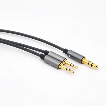 Sudraba Pārklājumu Audio Kabelis ar mic Par 1MORE Triple Vadītāja Over-Ear Austiņas H1707