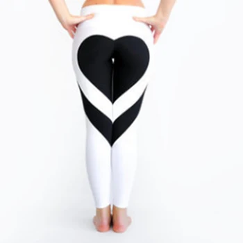 2019. gada Rudenī Jaunā Sieviešu 3D Modeli Sirds Jauki Stulpiņi Sviedri Bikses Slim Elastību, Stulpiņi Fitnesa Treniņu Bikses 7 Krāsas