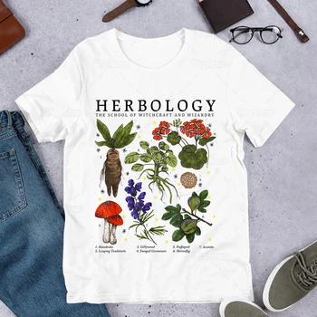 Herbology Augiem T Krekls Skolas Maģija un Burvība Jaunums Dizains, Kokvilnas Krekli