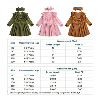 Jaundzimušo Bērnu Baby Girl Apģērbu Kleita Ar Garām Piedurknēm Savirmot Skaisto Kleitu Gadījuma Puse Rudens Rudens Modes Clothings Tērpiem Sundress