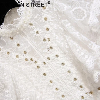 Balts mežģīņu vintage mini kleita sieviete stand apkakli, īsām piedurknēm dobi no elegants puse īsu kleitu Jaunā pavasara vasaras sexy vestido