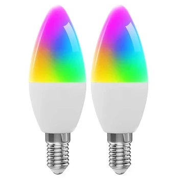 2gab WiFi Smart LED Gaismas Alexa Balss Kontroles RGBCW Galda Lampa E14 Galda Lampa Interfeiss TUYA Smart Dzīve