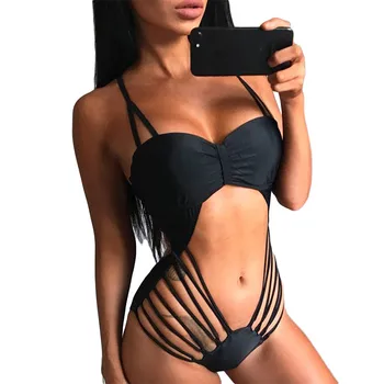 Ir 2021. Sexy Pārsējs Peldkostīmu Lenta Trikini Strappy Peldēšanas Peldkostīms, Izgriezt Monokini Peldkostīmi Sievietēm Viens Gabals Peldkostīms Maillot