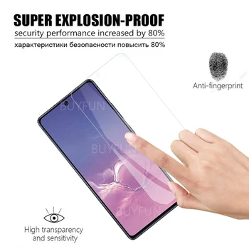 3Pcs HD Caurspīdīga Rūdīta Stikla Samsung Galaxy Note10 Lite Aizsardzības Glas Samsung Galaxy S10 Lite Drošības Stikls