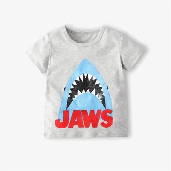 Ir 2021. Zēnu T-krekls Meitenēm, T Krekls Vasaras Top Bērni Tshirt Haizivs, Drēbes, T-krekli Koszulki Tee Kreklu Camisetas Roupa Infantil