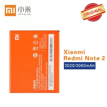 Oriģināls Akumulators BM45 par Xiaomi Redmi 2. Piezīme Hongmi Redrice Note2 3020/3060mAh Augstas Kvalitātes batterie akku