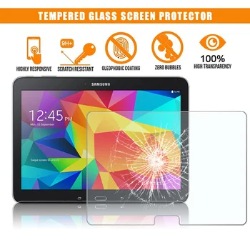 Samsung Galaxy Tab 4 10.1 T530 T535 T533 T536 Pilna Tablete Rūdīts Stikls 9H Premium Anti-pirkstu nospiedumu Pārklājumu Aizsargs Vāciņu