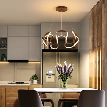 Mājas Modernu LED Pendant Gaismas, viesistaba, Ēdamistaba Karājas Lampas, LED Pendant Lampas Griestu lampas Gold&White&Black D60