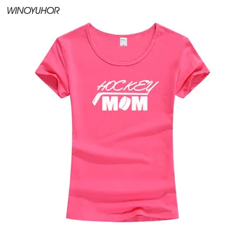 Hokeja Mamma Smieklīgi Izdrukāt T Krekls Sieviešu Vasaras Modes Īsām Piedurknēm T-Krekli Hokeja Spēlētājs Dāvanu Top Grafiskais Tee Camiseta