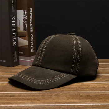 Aorice vīrieši dabiskās ādas, beisbola cepure, cepure, sievietes, regulējamu sporta cepures cepures HL004