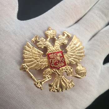 CCCP Medaļu Krievijai Divreiz devās ērglis medaļu valsts ģerbonis cockade, cepure, nozīmīte pin