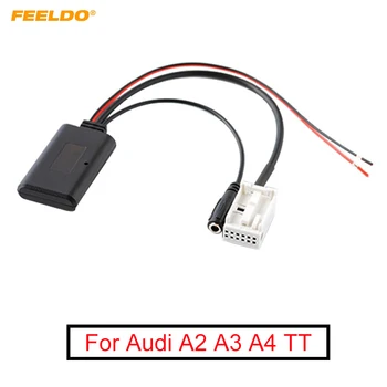 FEELDO Auto Bezvadu Bluetooth Modulis Aux Audio Kabeli, Mūzikas Adapteris Ar Micphone Audi A2 A3 A4 TT AUX Vads
