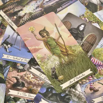78PC Ikdienas Ragana Tarot Kartes angļu galda Spēle Kāršu Vadlīnijas Zīlēšana Likteni Tarot Klāja Kartes Puse Izklaide