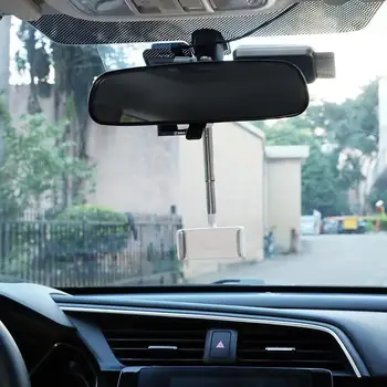 Ir 2021. Jaunas Automašīnas Atpakaļskata Spoguļa Kronšteinu Tālruņa Turētājs iPhone 12 GPS Sēdeklī, Viedtālruņu Auto Telefona Turētājs, Statīvs Regulējams Atbalsts
