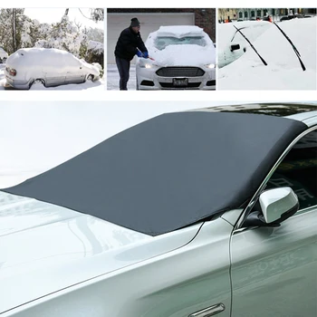 210*120cm Automobiļu Magnētisko Saulessargs Segtu Automašīnu Vējstiklu Sniega Saules Ēnā Ūdensizturīgs Aizsargs Segtu Automašīnas Priekšējā Vējstikla Pārsegs