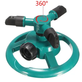 360 Grādu Automātisko Dārza Laistīšanas Smidzinātāji Zāles Mauriņu Rotācijas Uzgalis Rotācijas Sprinkleru Sistēmas Dārza Piederumi