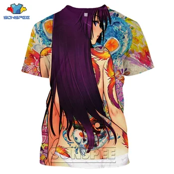 SONSPEE MenWomen 3D Druka, T-Krekls Karikatūra Anime Ikkitousen Guan Yu Īsām Piedurknēm Modes T Krekls Seksīga Meitene Hip Hop Gadījuma Tshirt