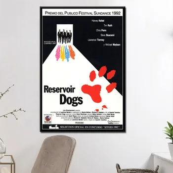 Reservoir Dogs Kventina Tarantino Klasisko Filmu Sērijas Vintage Māksla, Glezniecība, Zīda Gleznas Plakāts, Sienas, Mājas Dekoru картины на стену