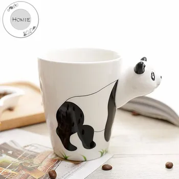 HOMIE jauki Dzīvnieku Keramikas Kafijas Krūze Liela Jauda, 360ml Dzīvnieku Krūzes radošo Drinkware Kafijas Tējas Tases Jaunums Dāvanas piens