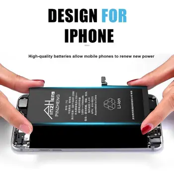 PINZHENG Augstas Ietilpības Akumulators iPhone 6S 6 7 8 Plus Nomaiņa Bateria iPhone 7 8 6 6S Plus Mobilā Tālruņa Akumulators