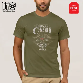 Oficiāli Licencēti Johnny Cash Valsts Rock N Roll T-Krekls Augstās Kvalitātes Custom Printed Topi Hipster Tees T Krekls