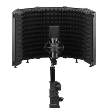 LO-PS68/69 3/5 Paneļi Broadcast Studio Regulējams Leņķis Salokāms Trokšņa Samazināšanas Skaņu Absorbējošus Mikrofons Vēja Ekrāna Vairogs