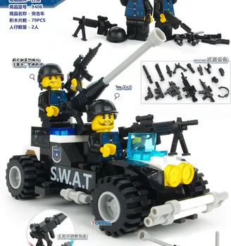 GUDI SWAT raid teroristi dens policijas vadības Centrs Uzbrukumu Vehicle Izglītības Celtniecības Bloki Labāko Rotaļlietas, dāvanas Bērniem