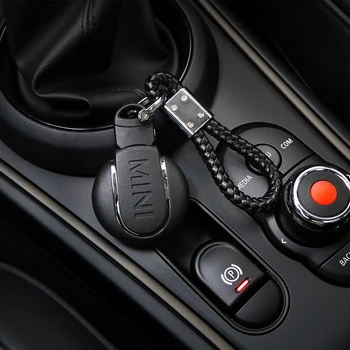 Auto Keychain Ādas logo, Atslēgu, Gredzenu, matu Veidošanas Piederumi BMW MINI Cooper S F54 F55 F56 F60 R55 R56 R60, R61 TAUTIETIS kluba biedrs
