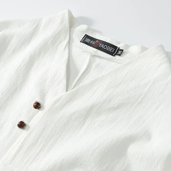 Augstas kvalitātes Vasaras Vīriešiem ķīniešu stilā vintage liela izmēra T-krekls ar Īsām Piedurknēm Tees lielajam 7XL 8XL 9XL gadījuma v-veida kakla veļa tshirt