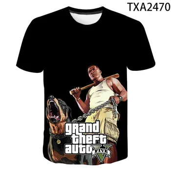 Vasaras Spēli Grand Theft Auto 4 3D, T kreklu apdruka Vīriešu Sieviešu Bērnu Modes Streetwear Zēns Meitene Bērniem Iespiests T-krekls Atdzist Topi Tee